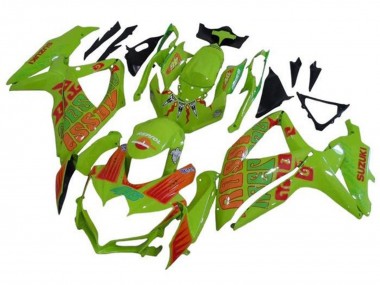 Cheap 2008-2010 Suzuki GSXR 600 / GSXR 750 Motorcycle Fairings - Green Orange Rossi