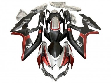 Cheap 2008-2010 Suzuki GSXR 600 / GSXR 750 Motorcycle Fairings - Silver Red Matte Black