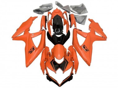 Cheap 2008-2010 Suzuki GSXR 600 / GSXR 750 Motorcycle Fairings - Orange Glossy Black