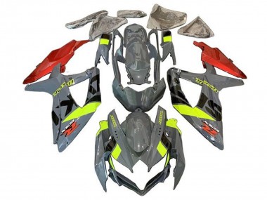 Cheap 2008-2010 Suzuki GSXR 600 / GSXR 750 Motorcycle Fairings - Nardo Grey Neon Yellow Red Black