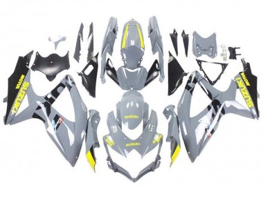 Cheap 2008-2010 Suzuki GSXR 600 / GSXR 750 Motorcycle Fairings - Nardo Grey Yellow Black