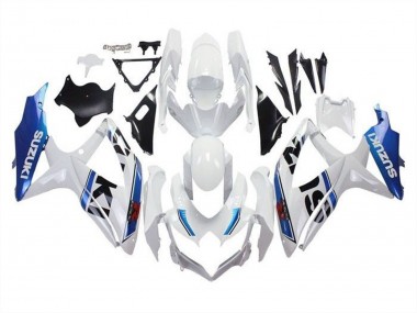 Cheap 2008-2010 Suzuki GSXR 600 / GSXR 750 Motorcycle Fairings - White Blue Stripe