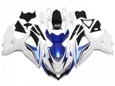 Cheap 2008-2010 Suzuki GSXR 600 / GSXR 750 Motorcycle Fairing - White Blue Black