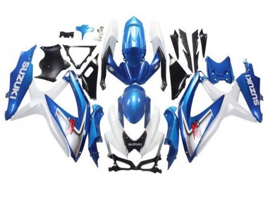 Cheap 2008-2010 Suzuki GSXR 600 / GSXR 750 Motorcycle Fairings - White Light Blue Red