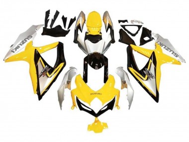 Cheap 2008-2010 Suzuki GSXR 600 / GSXR 750 Motorcycle Fairings - Silver Yellow Glossy Black
