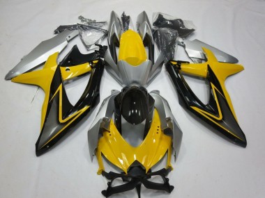Cheap 2008-2010 Suzuki GSXR 600 / GSXR 750 Motorcycle Fairings - Yellow Silver Grey Black