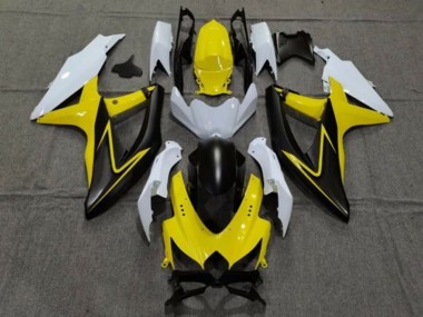 Cheap 2008-2010 Suzuki GSXR 600 / GSXR 750 Motorcycle Fairings - White Yellow Grey Black