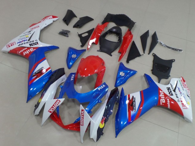 2011-2024 Suzuki GSXR 600 / GSXR 750 Motorcycle Fairings - Blue Red White