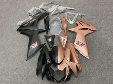 Cheap 2011-2024 Suzuki GSXR 600 / GSXR 750 Motorcycle Fairings - Matte Black Copper Brown Split