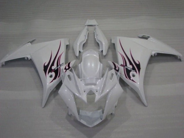 2009-2015 Yamaha FZ6R Motorcycle Fairings - White Flame