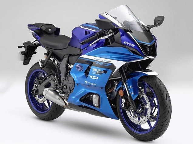 2021-2024 Yamaha YZF R7 Motorcycle Fairings - Matte Blue Matte Light Blue