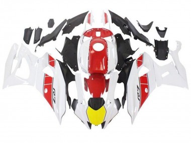 Cheap 2021-2024 Yamaha YZF R7 Motorcycle Fairings - White Yellow Red Stripe