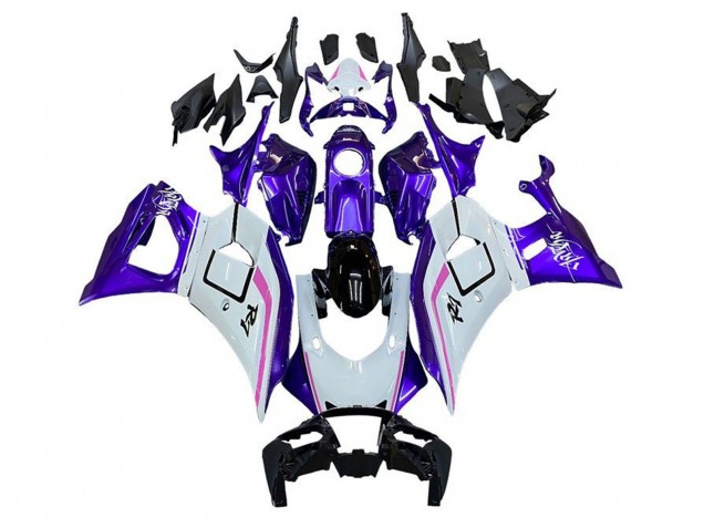 2021-2024 Yamaha YZF R7 Motorcycle Fairings - White Purple Pink