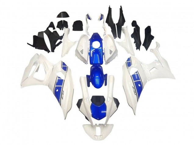 2021-2024 Yamaha YZF R7 Motorcycle Fairings - White Blue Stripe