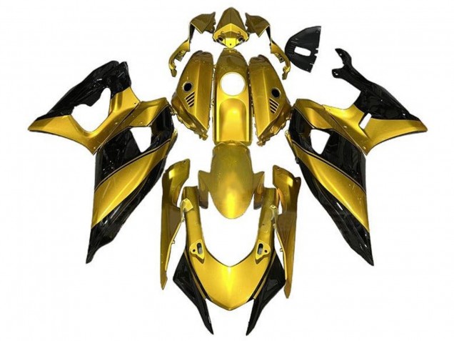2021-2024 Yamaha YZF R7 Motorcycle Fairings - Gold Black