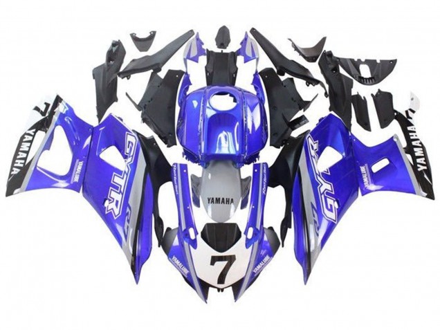 2021-2024 Yamaha YZF R7 Motorcycle Fairings - Blue Grey White GYTR