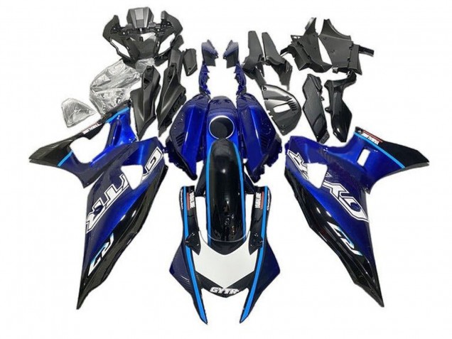 2021-2024 Yamaha YZF R7 Motorcycle Fairings - Blue Black Light Blue