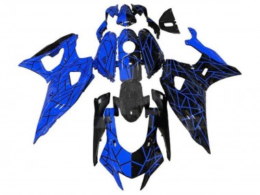 Cheap 2021-2024 Yamaha YZF R7 Motorcycle Fairings - Blue Black Split Lines