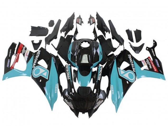2021-2024 Yamaha YZF R7 Motorcycle Fairings - Black Blue Petronas