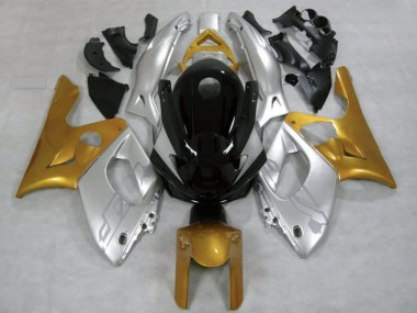 Cheap 1996-2007 Yamaha YZF600R Thundercat Motorcycle Fairings - Silver Gold Glossy Black