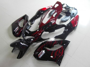 Cheap 1997-2007 Yamaha YZF 1000R Thunderace Motorcycle Fairings - Black White Red Flame