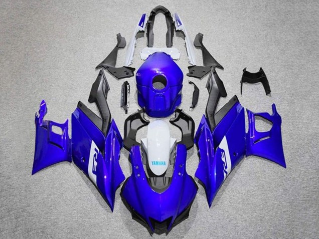 2019-2021 Yamaha YZF R3/R25 Motorcycle Fairings - Blue White Matte Black