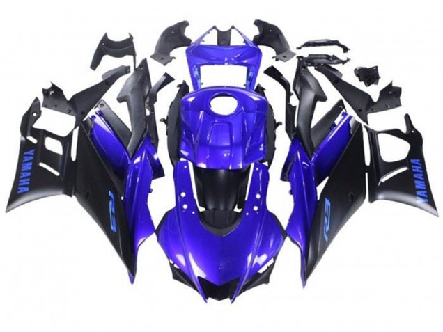 2019-2021 Yamaha YZF R3/R25 Motorcycle Fairings - Blue Matte Black