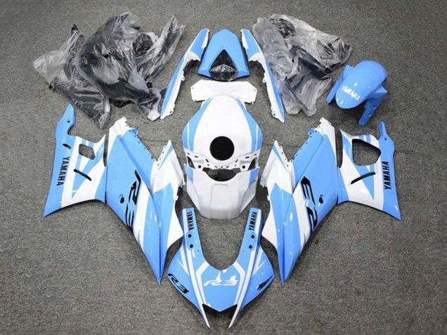 2019-2021 Yamaha YZF R3/R25 Motorcycle Fairings - White Light Blue