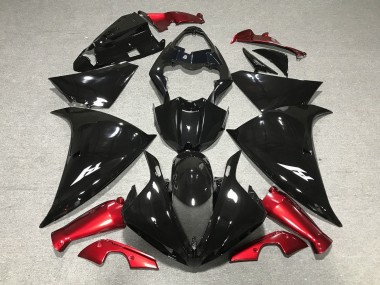 Cheap 2009-2011 Yamaha YZF 1000 R1 Motorcycle Fairings - Glossy Black Red