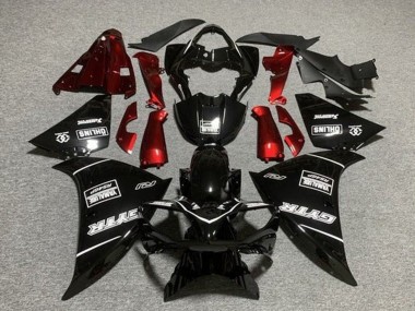 Cheap 2009-2011 Yamaha YZF 1000 R1 Motorcycle Fairings - Glossy Black GYTR Red