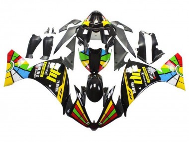 Cheap 2009-2011 Yamaha YZF 1000 R1 Motorcycle Fairings - Glossy Black HP Color Wheel