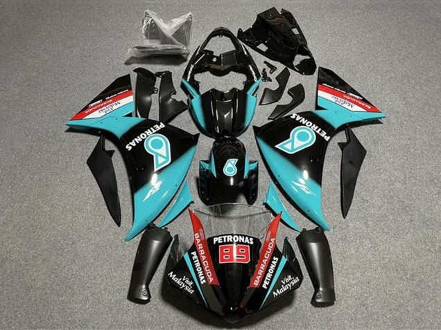 2009-2011 Yamaha YZF 1000 R1 Motorcycle Fairings - Glossy Black Light Blue Red Petronas
