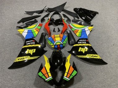 Cheap 2009-2011 Yamaha YZF 1000 R1 Motorcycle Fairings - Black Yellow HP Color Wheel