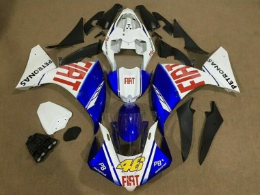 Cheap 2009-2011 Yamaha YZF 1000 R1 Motorcycle Fairings - White Blue Red Fiat Petronas