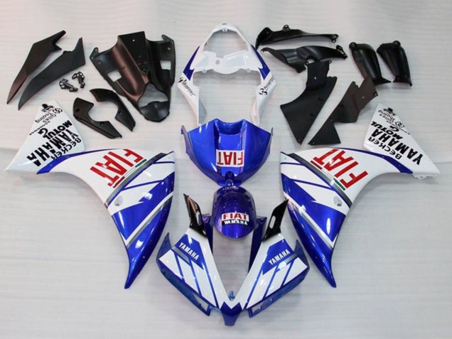 2009-2011 Yamaha YZF 1000 R1 Motorcycle Fairings - White Blue Red Fiat