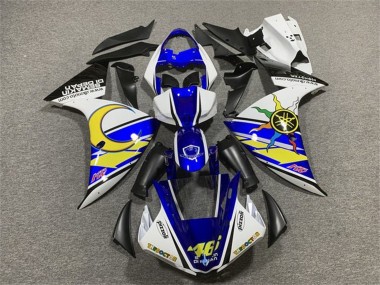 Cheap 2009-2011 Yamaha YZF 1000 R1 Motorcycle Fairings - White Blue Yellow Black Sun Moon