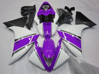 Cheap 2009-2011 Yamaha YZF 1000 R1 Motorcycle Fairings - White Purple Black