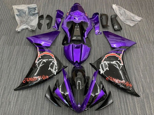 2012-2014 Yamaha YZF 1000 R1 Motorcycle Fairings - Purple Glossy Black Red Joker