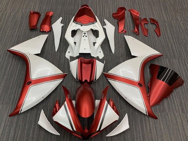 2012-2014 Yamaha YZF 1000 R1 Motorcycle Fairings - White Orange