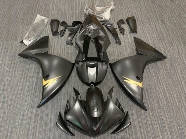 2012-2014 Yamaha YZF 1000 R1 Motorcycle Fairings - Matte Black Gold