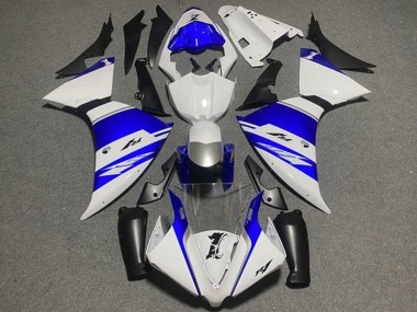 Cheap 2012-2014 Yamaha YZF 1000 R1 Motorcycle Fairings - White Blue Black Silver Stripe