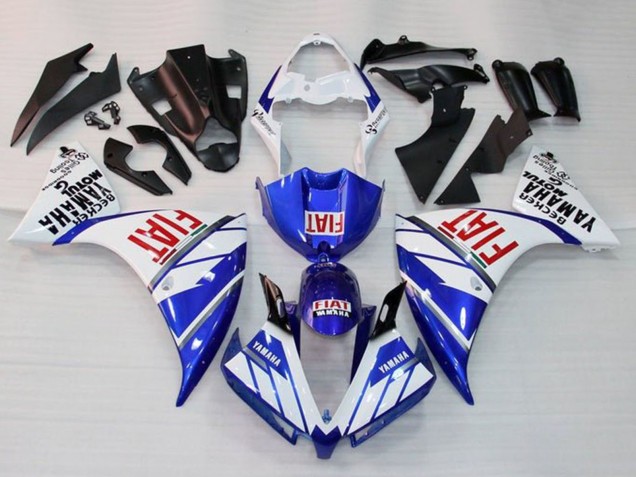 2012-2014 Yamaha YZF 1000 R1 Motorcycle Fairing - White Blue Red Fiat