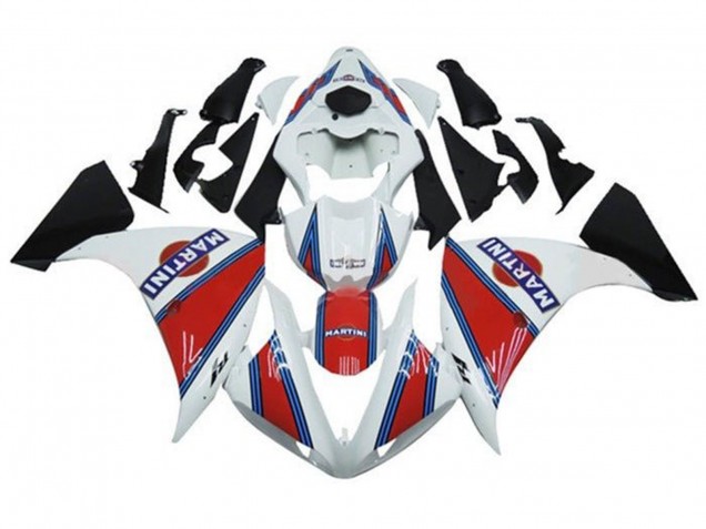 2012-2014 Yamaha YZF 1000 R1 Motorcycle Fairings - White Red Blue Martini