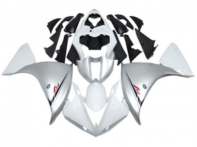 2012-2014 Yamaha YZF 1000 R1 Motorcycle Fairings - Silver White