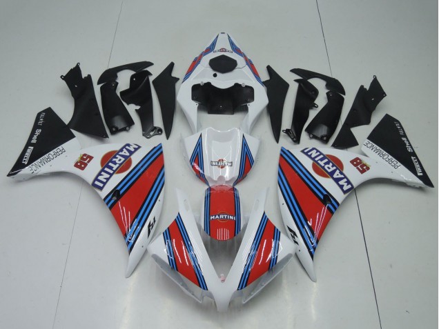 2012-2014 Yamaha YZF 1000 R1 Motorcycle Fairings - White Red Blue Black Martini