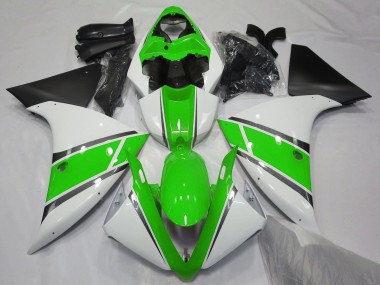 Cheap 2012-2014 Yamaha YZF 1000 R1 Motorcycle Fairings - White Green Matte Black