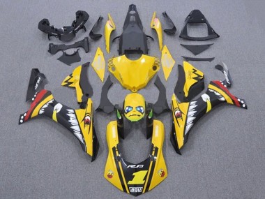 Cheap 2015-2019 Yamaha YZF 1000 R1 Motorcycle Fairings - Yellow Red Shark