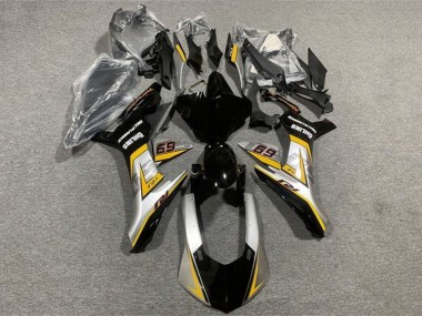 Cheap 2015-2019 Yamaha YZF 1000 R1 Motorcycle Fairings - Silver Yellow Glossy Black