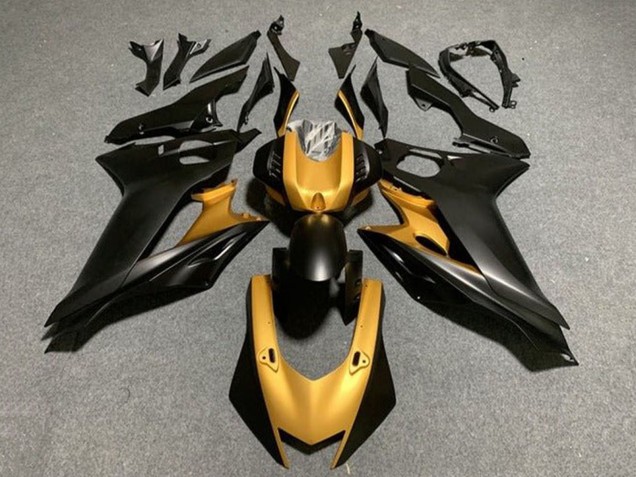 2015-2019 Yamaha YZF 1000 R1 Motorcycle Fairings - Gold Matte Black