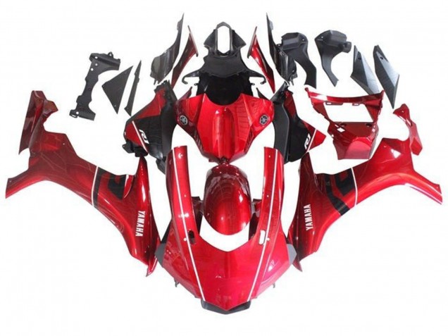 2015-2019 Yamaha YZF 1000 R1 Motorcycle Fairing - Red Black White Stripe